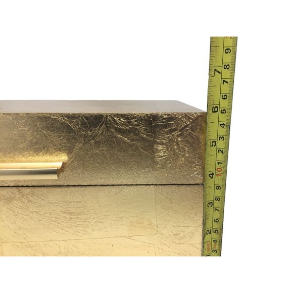 CosmoLiving by Cosmopolitan Wooden Box with Textured Gold Foiled Exterior - Picture 12 of 12